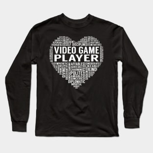Video Game Player Heart Long Sleeve T-Shirt